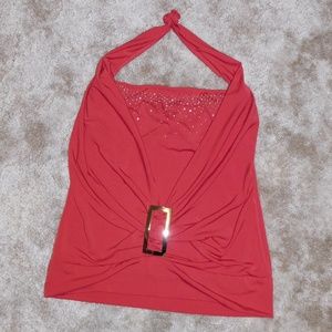 Red Halter Tube Top